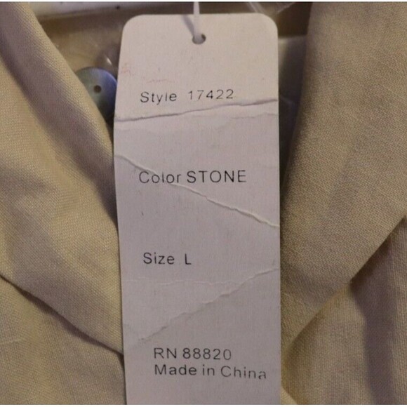 Silkland Shirt Blouse Silk Linen Button Up Top NWT Fairy Cottagecore - Picture 6 of 9